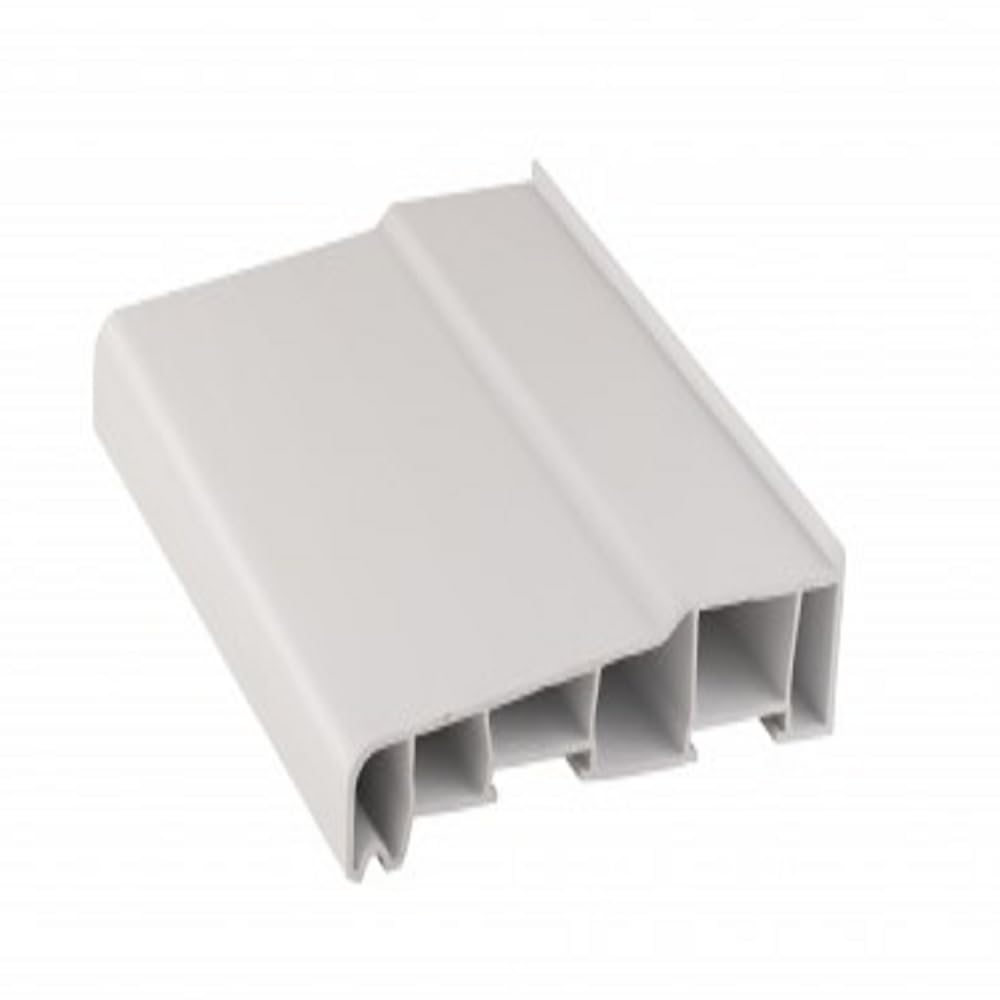 150mm x1m White UPVC Plastic External Window Sill + 2 End Caps
