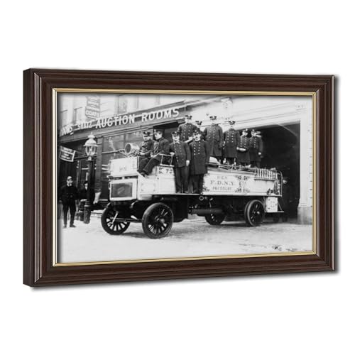 Toile FDNY New York City Fire Department décoration murale 20x30 cm pour bureau