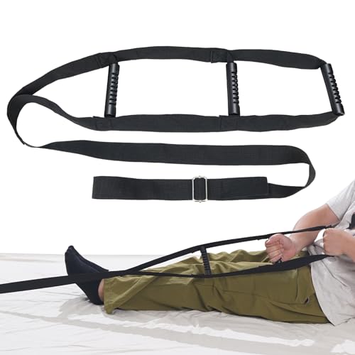 Munzong Bed Ladder Assist Black Pull Up - Sit Up Assist Device, Assistive Bedside Straps with Handle...