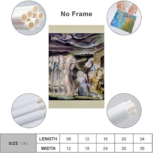 Affiche William Blake Impression Romantique Religieuse De Qualite Musee Vierge Ange - 3
