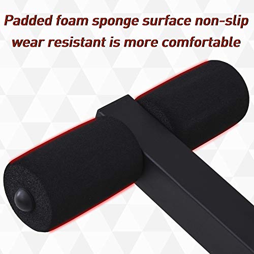 Soozier Adjustable Sit-Up Dumbbell Bench Multi-Functional Purpose Hyper Extension Bench with Adjustable Seat and Back Angle