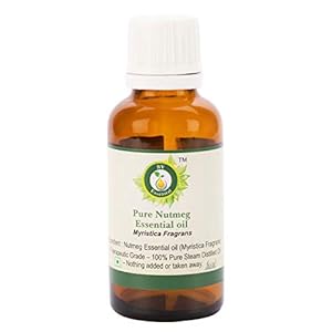 Nootmuskaat Essentiële Olie | Myristica Fragrans | Nootmuskaat Olie | Voor Huid | 100% Zuiver | Stoom Gedestilleerd…