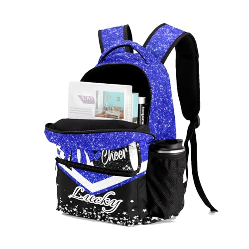 Personalized Blue Cheer Cheerleader Backpack Custom Cheerleading Bags for Casual Bookbag for School Season4
