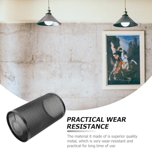 Abat-jour en métal noir avec protection lumineuse diffuse pour éclairage chic