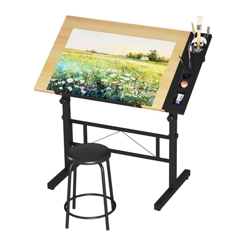 Dripex Table à Dessin Inclinable Bureau à Dessin Réglable avec