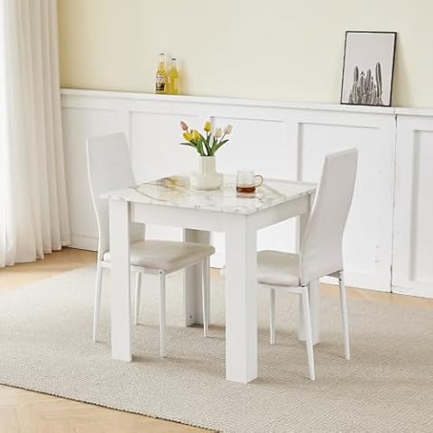 Kamorry 3 Piece Dining Set with Chairs Cover