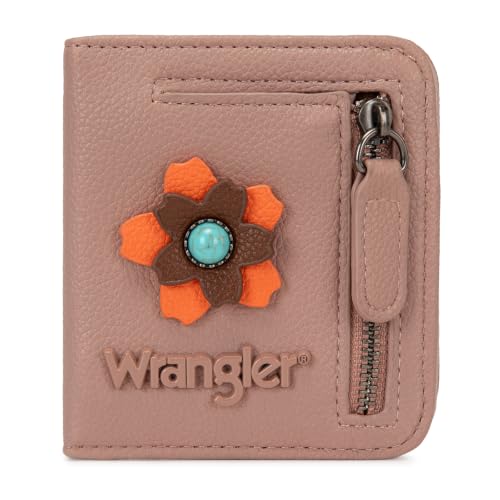 Image of Montana West X Wrangler Wallet Women Small Rfid Blocking Wallets Bifold Credit Card Holder Slim Wallets with Zipper Pocket