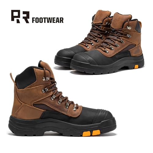 Image of ROCKROOSTER Sedona - Men's Waterproof Puncture Resistant Work Boots, 6 inch Lace Up Steel Toe ASTM Safety Boots AK216