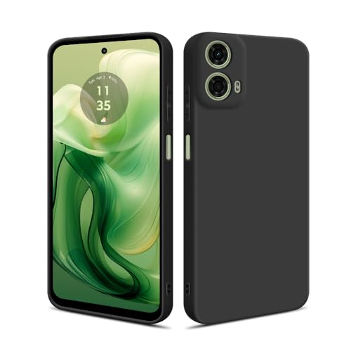 HSP Hülle für Motorola Moto G24 [Staubabweisend] Handyhülle | Premium TPU Silikon Case Schutzhülle | Kratzfest Stoßfest Fallschutz | Kameraschutz Displayschutz | Passgenau Dünn Matt | Schwarz