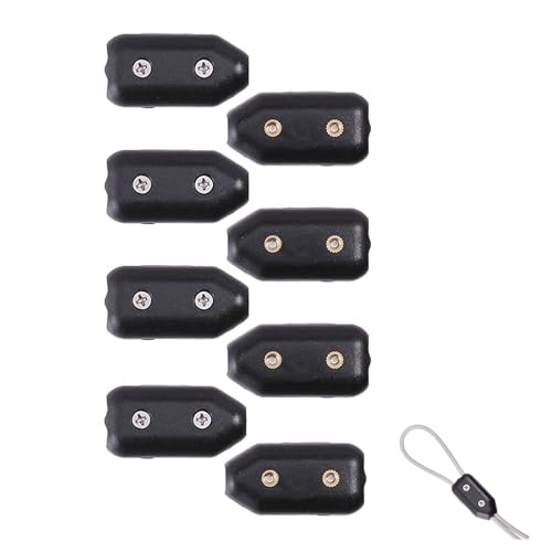 4 Pcs Colliers de Serrage en Plastique Réutilisables pour Corde en Nylon ou cordes tressées de 7 à 8 mm, Serre Corde en Plastique Noir pour Câbles, Laisse...