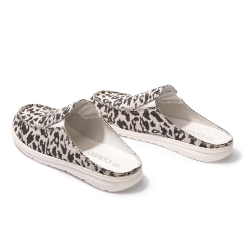 Image of Colgo Womens Mules Shoes, Comfortable Slip on Canvas Shoes for Women