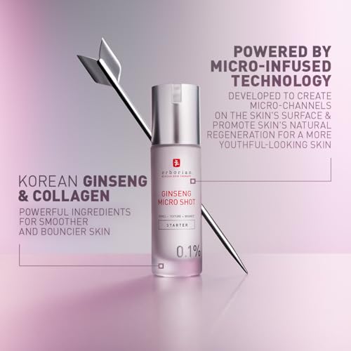 Image of Erborian Ginseng Micro Shot Serum, Microneedling Treatment, Korean Skincare