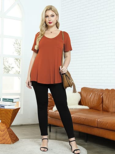 Image of BELAROI Women Plus Size Tops V-Neck Tunics Shirts