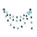 Produktbild Da.Wa Stern Muster Girlande Hänger Sternkette Weihnachten Verzierung Deko (4M,Blau,Set of 1)