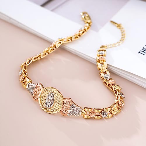 XUPING Virgin Mary Bracelet Gold Plated Our Lady of Guadalupe Bracelets Exquisite Virgin Mary Jewelry Gift For Women3