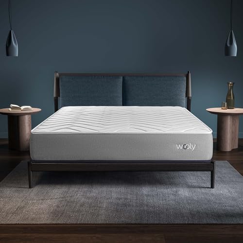 Colchón Wooly One SP 135x190 cm - Híbrido - Muelles ensacados - Espuma viscoelástica - Espuma HR 35 kg - Látex - Confort Medio Firme - Reversible - 24 cm