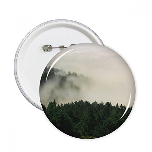 Badge bouton rond forêt nuage pour customiser une veste en jean unie et terne