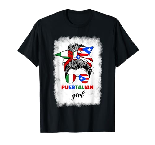 Drapeau italien et portoricain pour femme T-Shirt