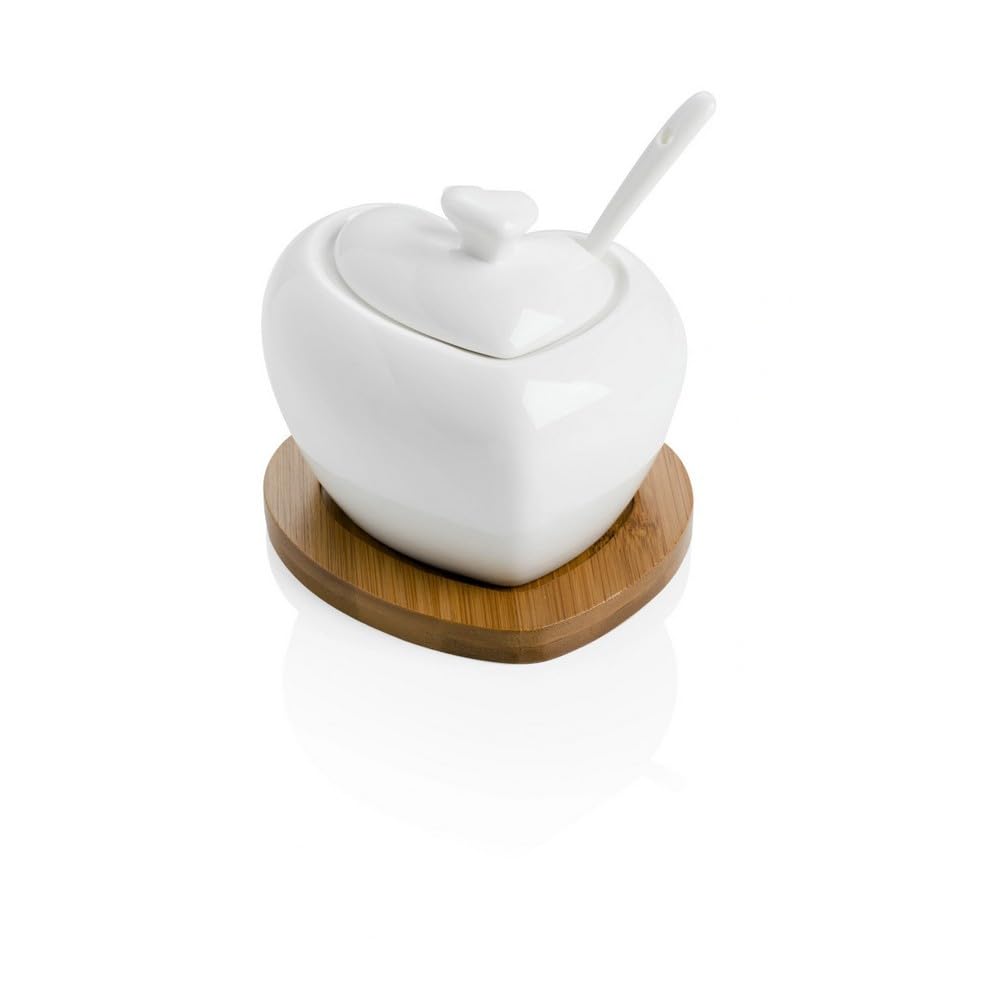 Van Well Galaxy Zuccheriera con coperchio, 90 mm, 280 ml, decorazione linea, accessorio da caffè, elegante porcellana di marca