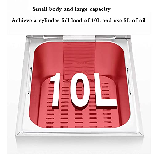 TreeSouth Fritteuse Edelstahl Elektro Fritteuse 3000w Pommes-Frites-Maschine, 10L Großes Fassungsvermögen, 60°c-200°c… – Bild 3