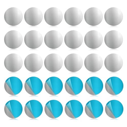 30 Piezas Placa de Metal Autoadhesiva, Placas de Metal para Figuras, Redondo Láminas Metálicas Finas de Hierro, Uso Múltiple Láminas Metálicas para Imanes, Soporte Magnético para Teléfono