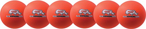 Champion Sports Rhino Skin Dodgeball (Set of 6, Neon Orange, 6