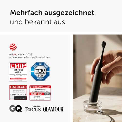 WonderSmile Schallzahnbürste Pro Ultimate Black – Testsieger 2026* – IPX8 – Ansicht 5