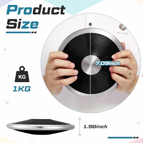 image for Wettarn 2pcs 1 kg Discus, Man Women Discus Track and Field Discuses Tr