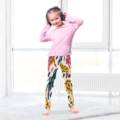 Toddler Girls Leggings Printed Yoga Pants Leggings Leopard Print Wild Animal for Kids4