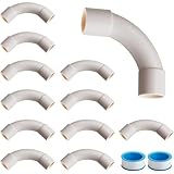 Raccords compacts de taille domestique : chaque coude mesure 100 mm de long avec 25 mm de diamètre intérieur, conçu pour les espaces restreints dans les murs, les plinthes et les armoires.