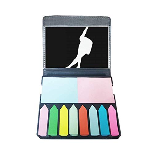 Roller Skating marque-page repositionnable noir silhouette patins bloc notes
