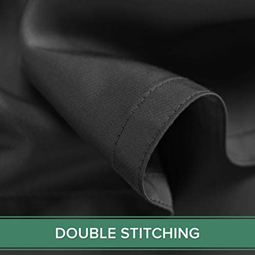 Image of Pure Bamboo Split King Sheets, Genuine 100% Organic Viscose Derived from Bamboo Bed Sheet Set, Soft & Cooling, Double Stitching, 2 Fitted Sheets (Split King, Black)