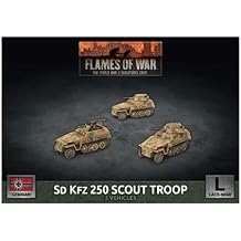 Flames of War Late War German Sd Kfz 250 8cm/7.5cm/2cm Scout Platoon GBX176