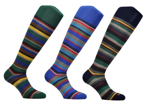 Chaussettes longues homme en coton peigné d'Italie résistant aux lavages pour pieds sensibles