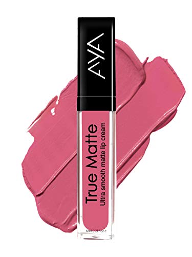 Image of AYA True Matte Liquid Lipstick, Ultra Smooth Matte Lip Cream, Set of 6 | Smooth Lip Color, Weightless Finish Intense Color Payoff | Silky Matte Finish | Long Lasting Matte Finish | Matte Lipstick Liquid