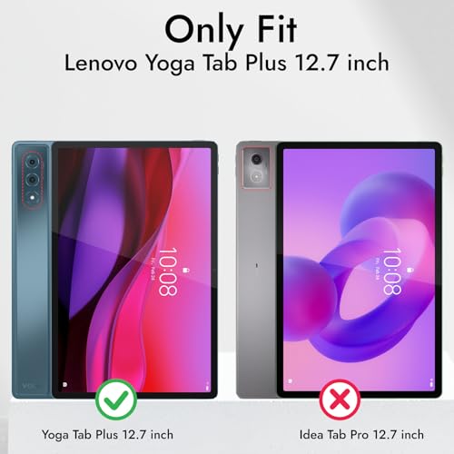 Image of Robustrion Cover Case for Lenovo Yoga Tab Plus 12.7 inch Cover, Trifold Cover Case for Lenovo Yoga Tab Plus Cover 12.7 inch [Auto Sleep Wake Support] - Black