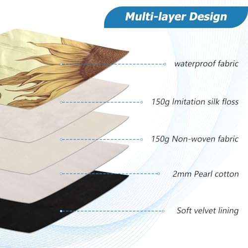 Funda para portátil de 13-14 pulgadas con diseño de girasol miniatura 4