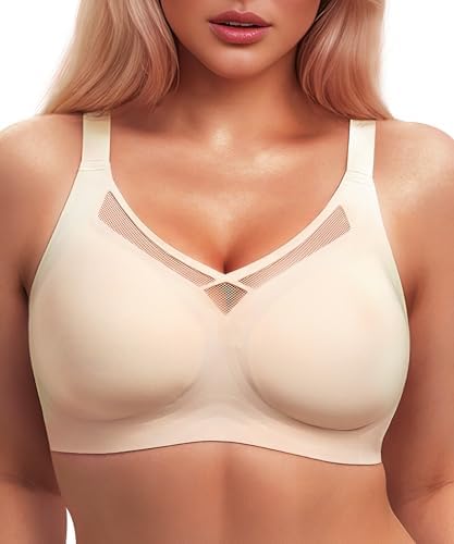 Support Seamless Bras for Women(34B-42DD) Smooth Wireless Bras No Underwire Comfort Bralettes with Bra Extender