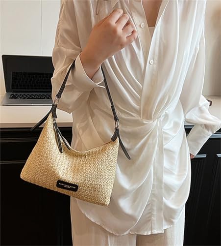 Bolso de verano tejido para mujer estilo bandolera color arcoíris miniatura 3