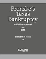 Pronske's Texas Bankruptcy 2015 1576259536 Book Cover