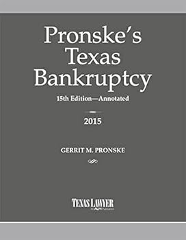 Paperback Pronske's Texas Bankruptcy 2015 Book