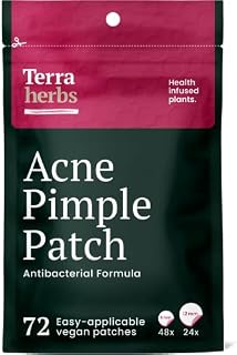 Hydrocolloid Pimple Patches, Acne Patches for Breakout, Zit and Blemish, Spot Stickers for Face - Vegan, Cruelty Free, 72 Patches