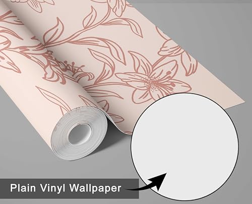 Papier peint autocollant dahlias vinyle texturé imperméable marron