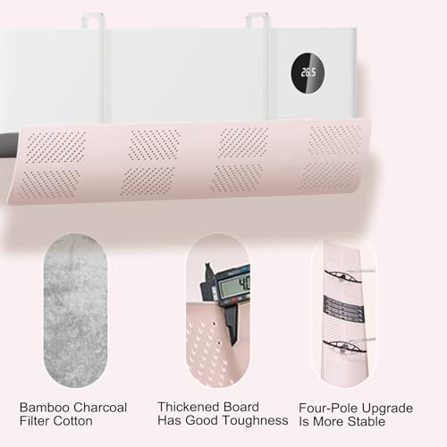 Déflecteur de ventilation réglable 35 x 7" avec charbon bambou