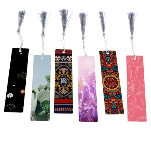 Marque-pages cactus lot de 6, cadeau enseignants et lecteurs pour anniversaire