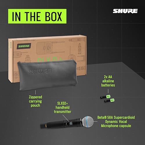 Image of Shure SLXD2+ Handheld Transmitter with Beta58A Capsule