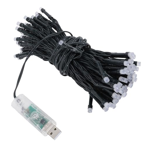 10M 100 LED Smart Christmas Light Bluetooth Cambio de Color RGB Sincronización Musical Cadena de Luces de Navidad USB con App para Fiestas Bodas