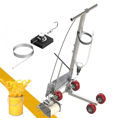 Line - Rotulador de pintura para 4 ruedas, para marcar terrenos, campos deportivos y estacionamientos, máquina de empuje manual con 5-15 cm de ancho, herramienta eficiente de marcado de líneas