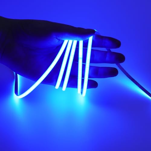 GOMING 5V 5mm Width COB USB LED Strip Light Blue USB Powered 4M(2pcs x 2M) High Density 400LEDs/M Flexible IP20 Not Waterproof LED Tape Lights for DIY Decoration Lighting - Image 2