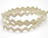 Stephanoise Tresse zigzag 13 mm 1 mètre Crème